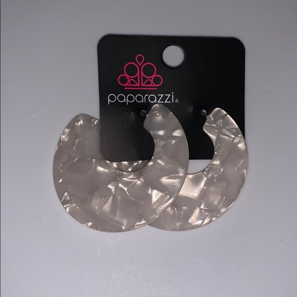 White Acrylic Hoops